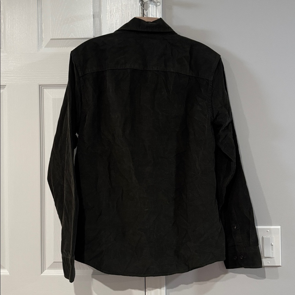 NWT Banana Republic Standard-Fit Lightweight Corduroy Shirt | Dark Olive Green - Picture 5 of 8